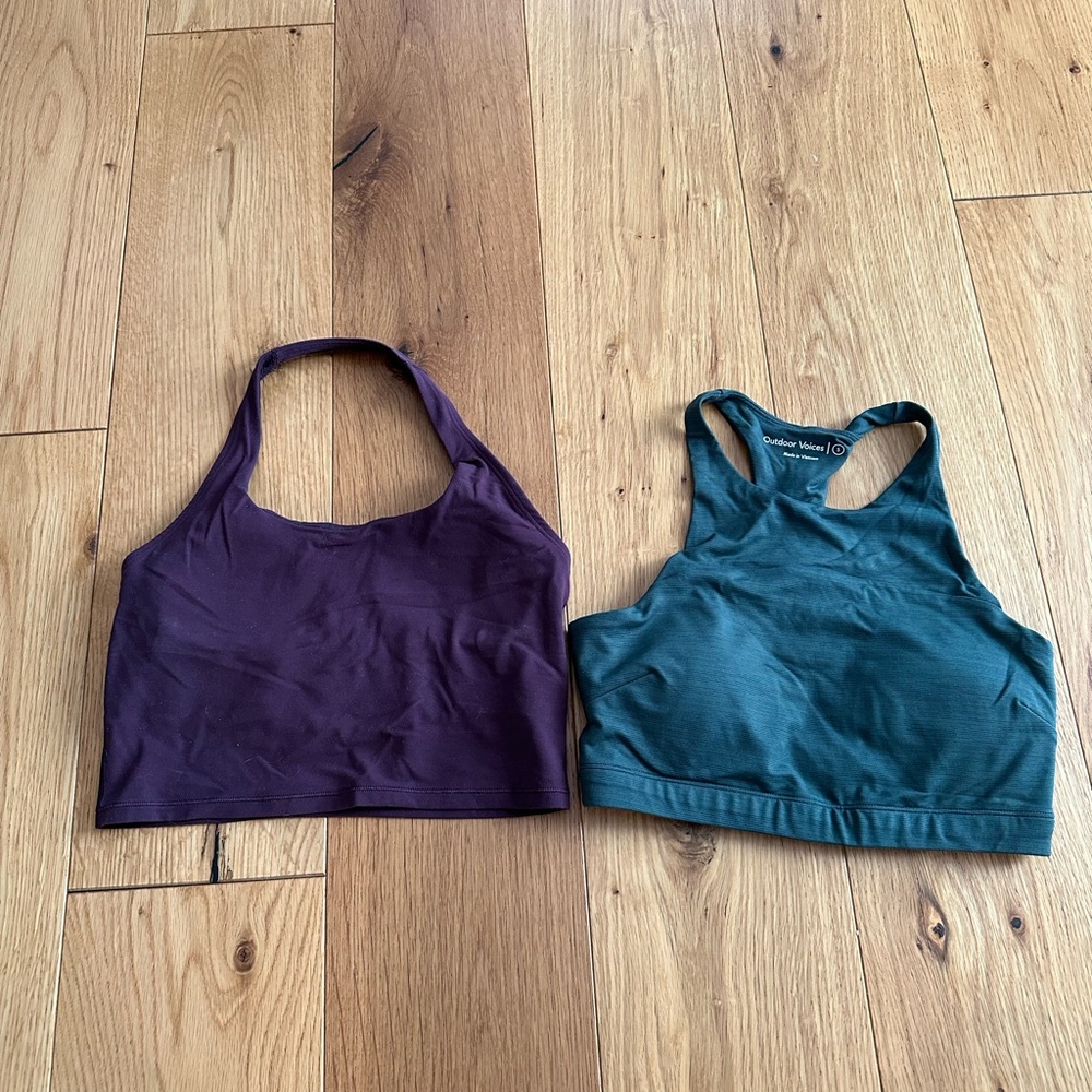Athleta & Outdoor Voices crop style bras